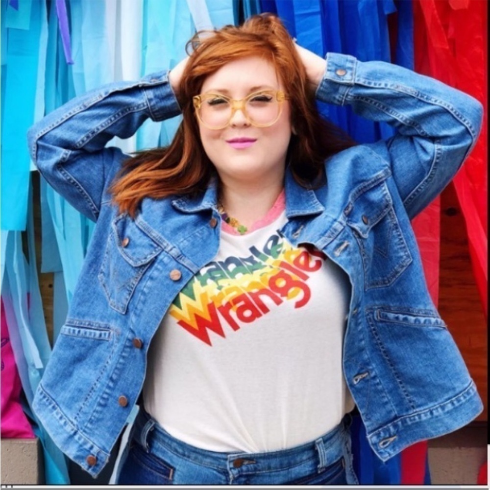 NWT Wrangler x ModCloth Dependence Cropped Denim Jacket - Picture 2 of 7